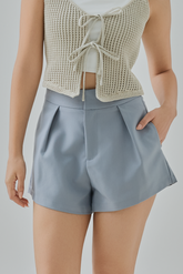 Kia Pleated High-Waist Shorts
